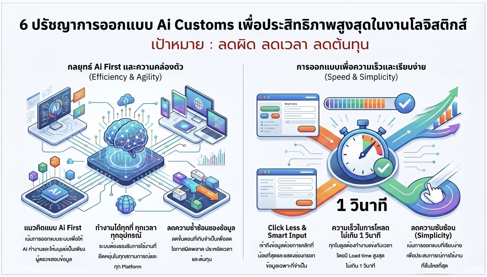 6 ปรัชญาการออกแบบ Ai Customs เพื่อประสิทธิภาพสูงสุดในงานโลจิสติกส์
